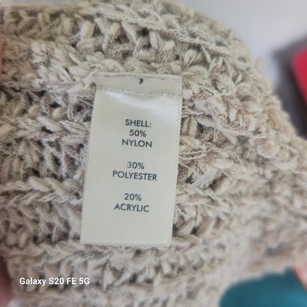 BKE Beige Distressed Grunge Sttle Cream Cardigan - Picture 7 of 7